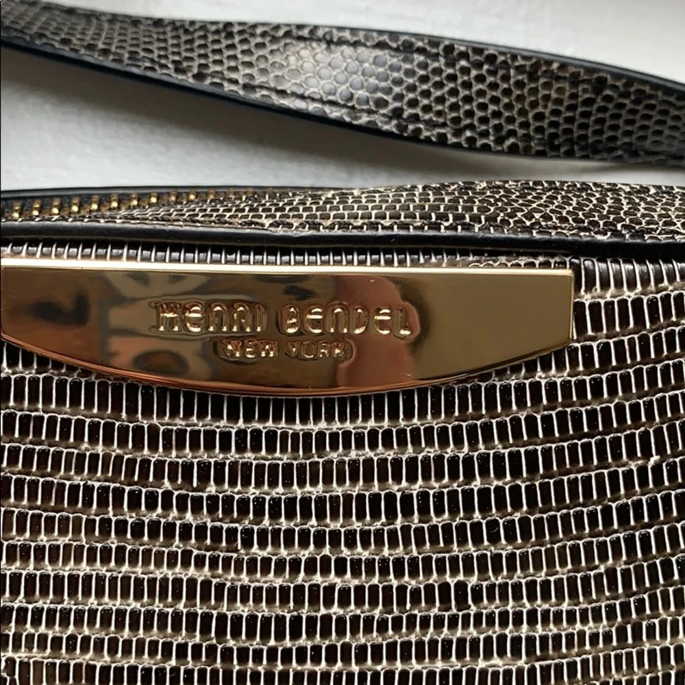 Henri Bendel Black and Gold Crossbody Bag - Picture 2 of 3